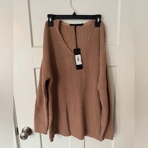 Jenni Kayne V-Neck Sweater in Tan